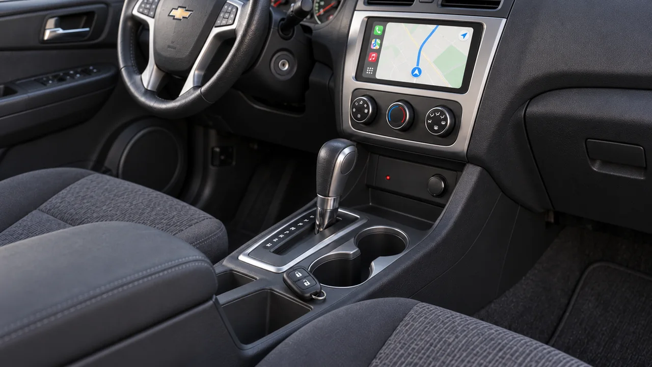 Conceptual car-security remote on the console and a discreet indicator