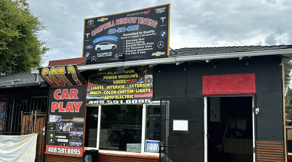The shop at 1510 Camden Ave, with its sign above the door